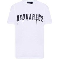 Baumwoll-T-Shirt mit Dripping-Spray-Logo