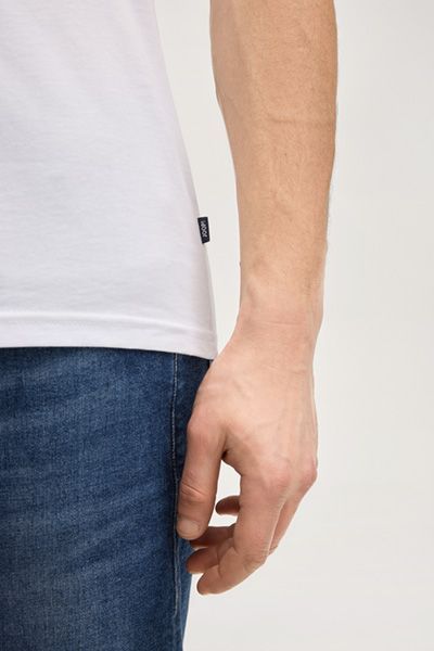 Alerio Weißes T-Shirt aus Bio-Baumwolle mit Emblem-Print Unisex