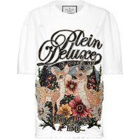 Destroyed-T-Shirt mit Pailletten-Märchen-Grafik