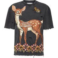 Verziertes T-Shirt mit Hirsch-Grafik