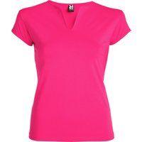 Tailliertes T-Shirt mit Kerbausschnitt