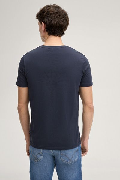 Joop! Alerio Marineblaues Herren-T-Shirt mit Emblem-Print