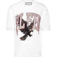 Verziertes T-Shirt mit Adler-Grafik