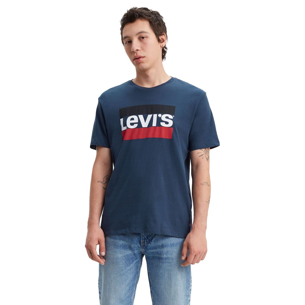 Levi's® Herren T-Shirt - "Sportswear Logo Graphic Tee", Rundhals, Baumwolle, blau, M