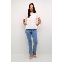 Strukturiertes Shirt mit Smok-Details