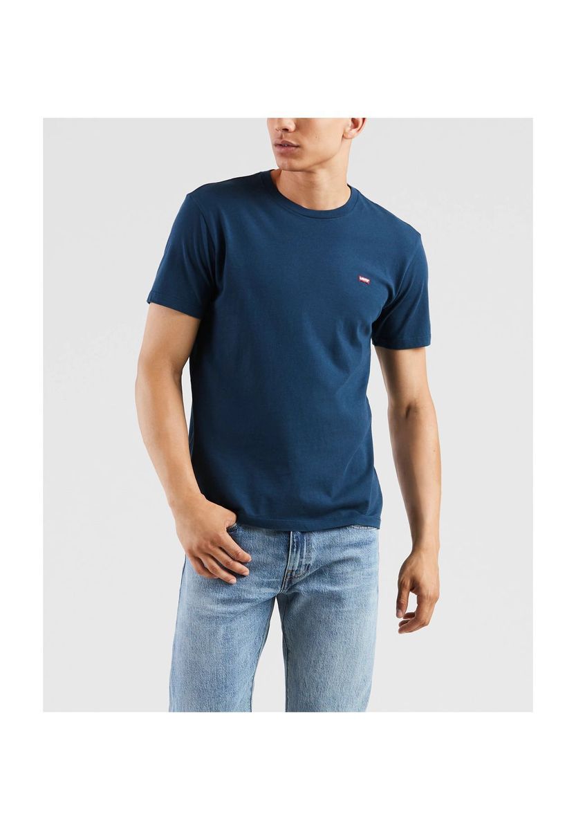 Klassisches Kurzarm Baumwoll-Jersey-T-Shirt