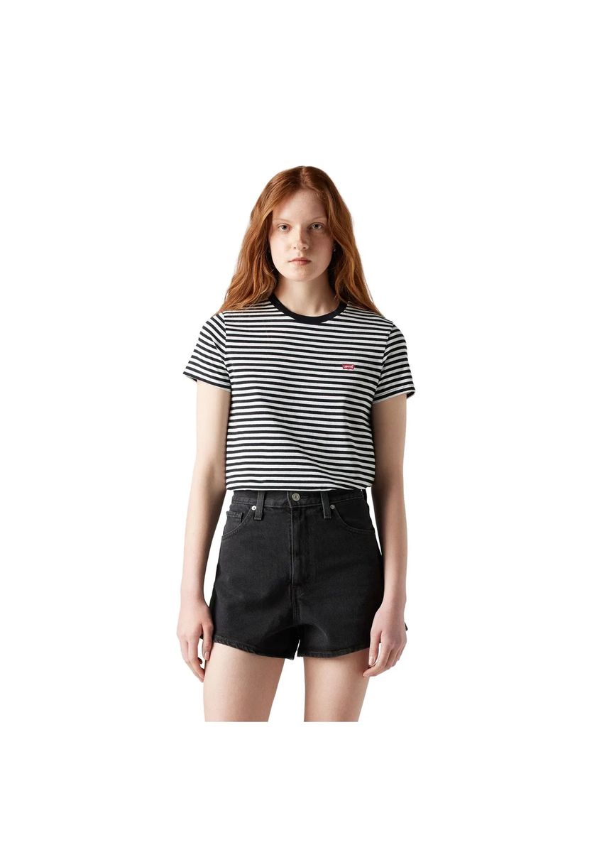 Levi's® T-Shirt, Streifen, Logo, für Damen, grau, S