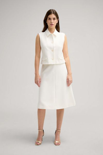 Elegante ärmellose Crêpe Blazer Weste