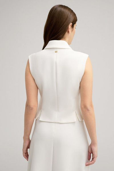 Elegante ärmellose Crêpe Blazer Weste