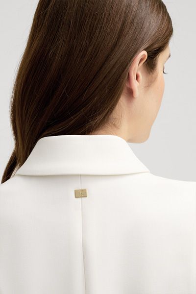 Elegante ärmellose Crêpe Blazer Weste