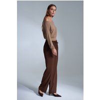 Crepe-Hose mit weitem Bein