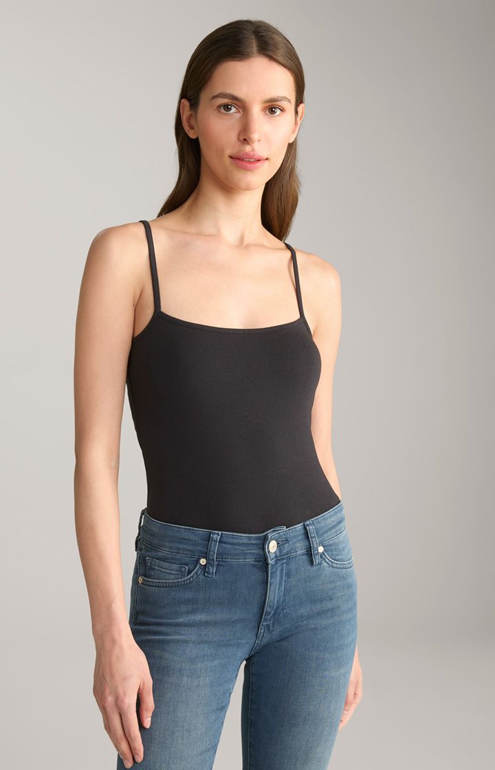 JOOP! Schwarzes Trägertop Baumwoll-Stretch A-Linien-Silhouette