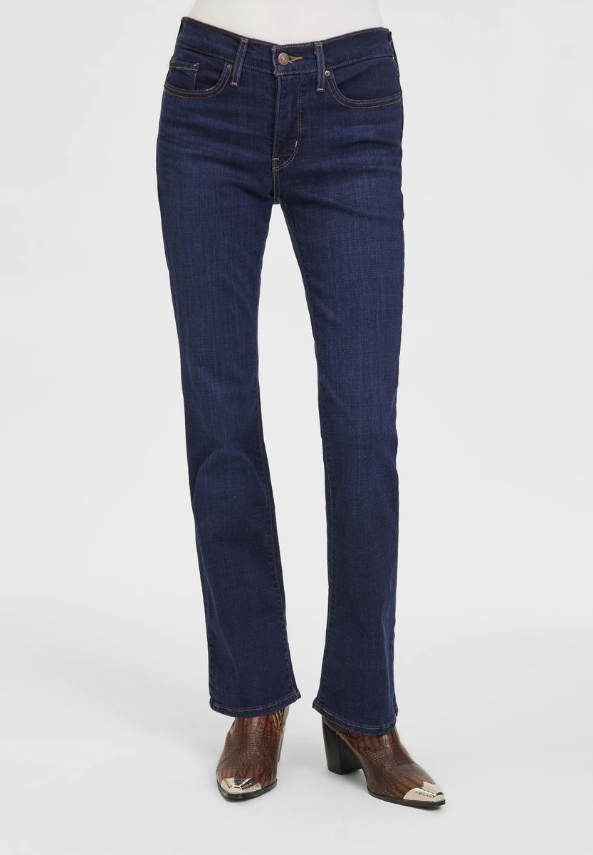 Shaping-Bootcut-Jeans aus Denim