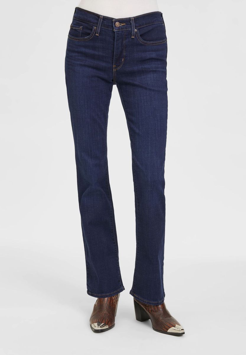 Shaping Bootcut Jeans Dunkle Waschung