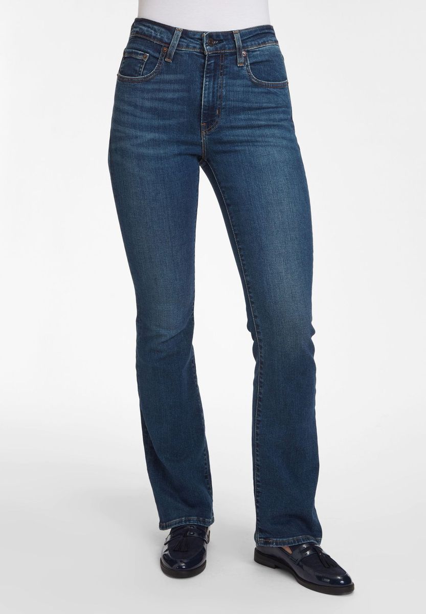 Klassische Bootcut Jeans Weiche Baumwollmischung