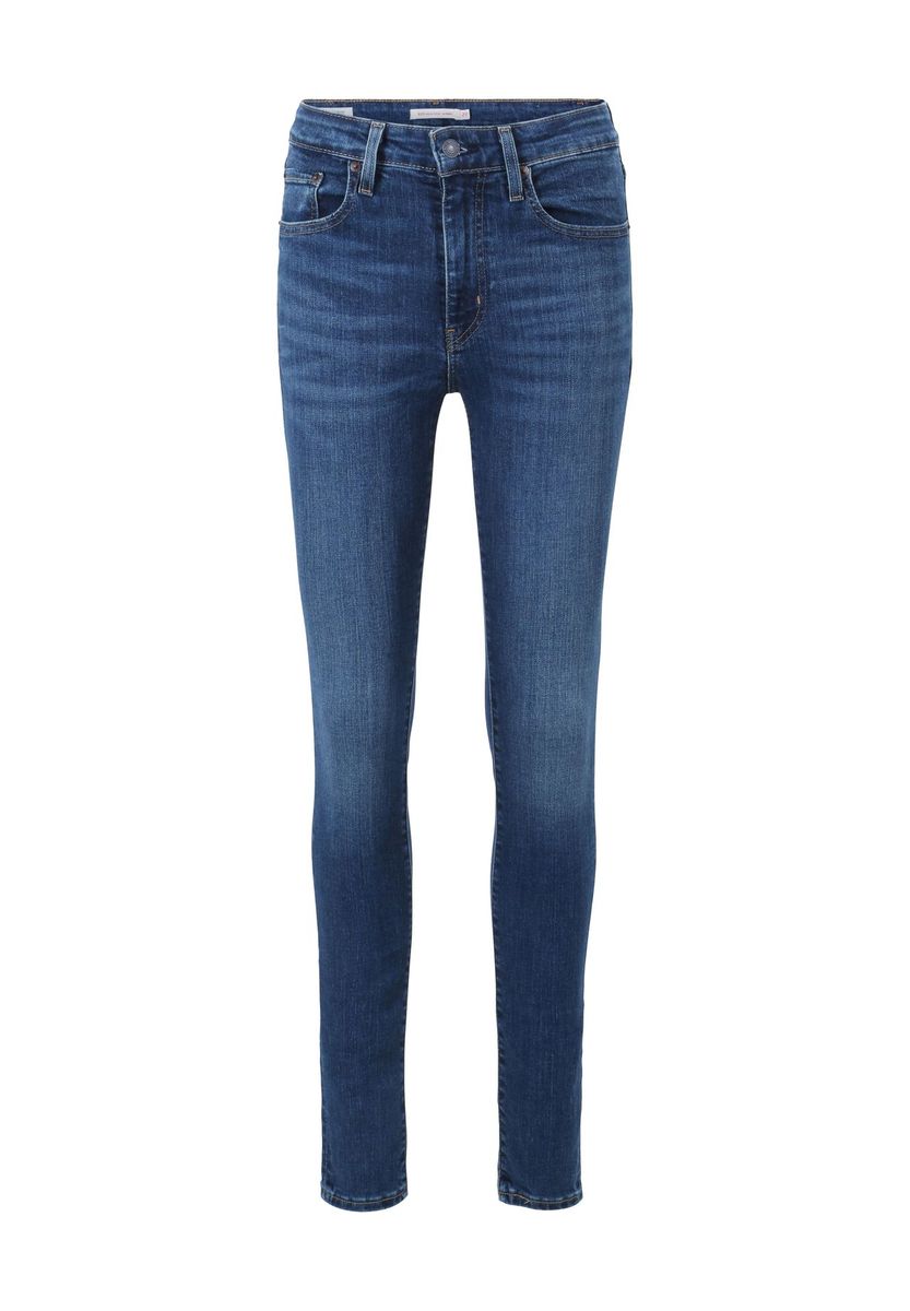 High-Rise Skinny Jeans, klassisches Denim
