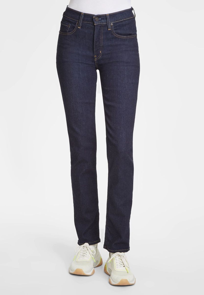 Damen-Jeanshose mit hohem Bund und schmalem Schnitt