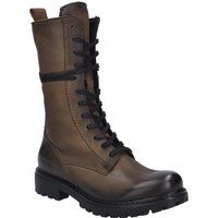Schnürstiefel aus Leder im Used-Look