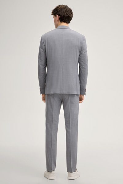 Joop! Damon-Gun Hellgrau Meliert Stretch Wollmischung Anzug