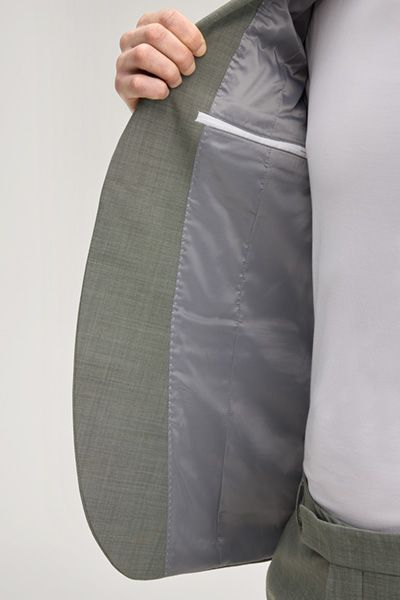 JOOP! Salbeigrün Meliert Damon-Gun Wollmischung Anzug Slim Fit