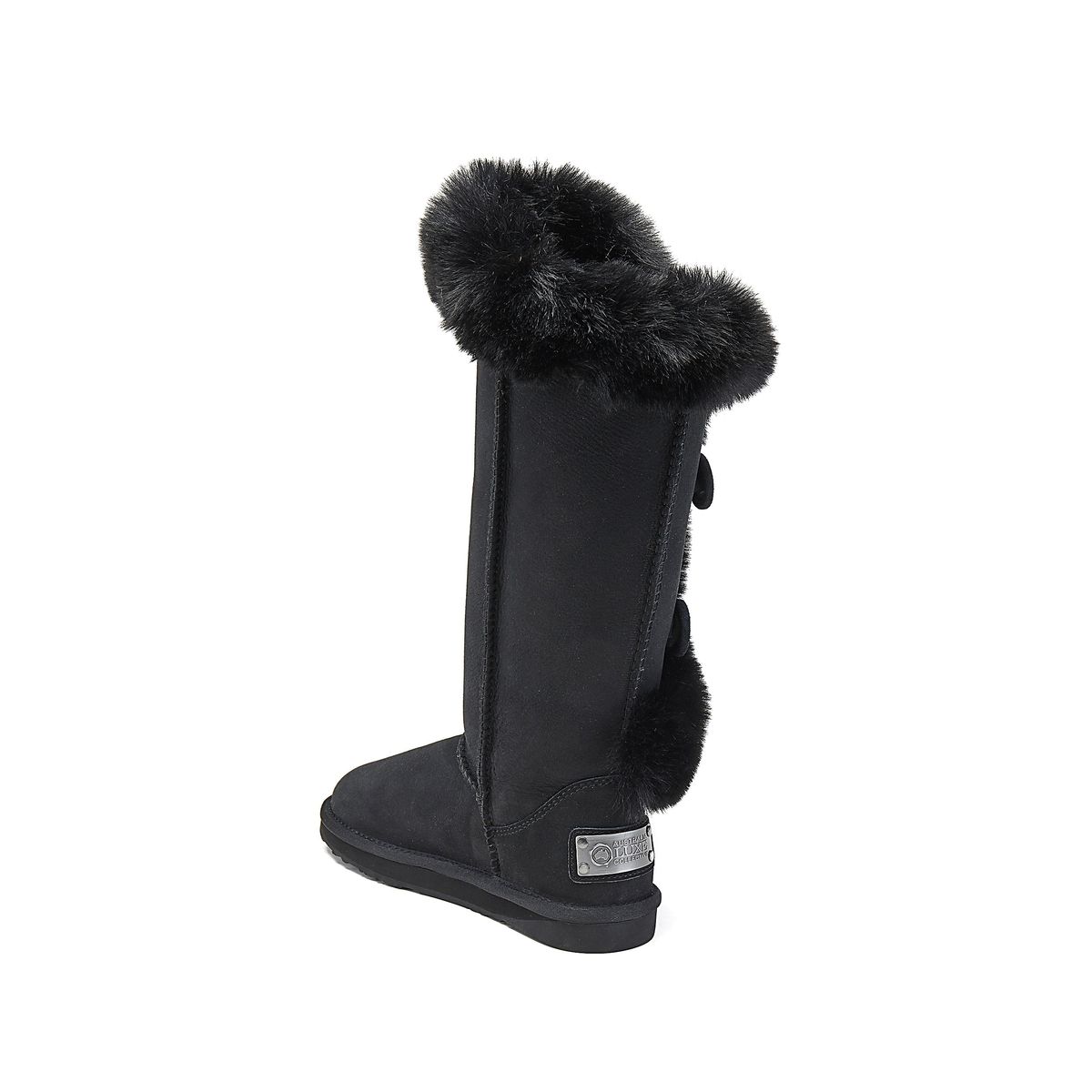 Hohe Nordic-Stiefel mit Pelzbesatz