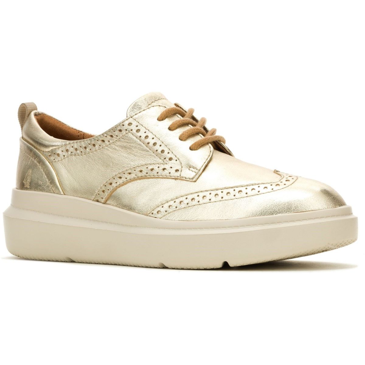 Schimmernde Brogues mit Plateausohle
