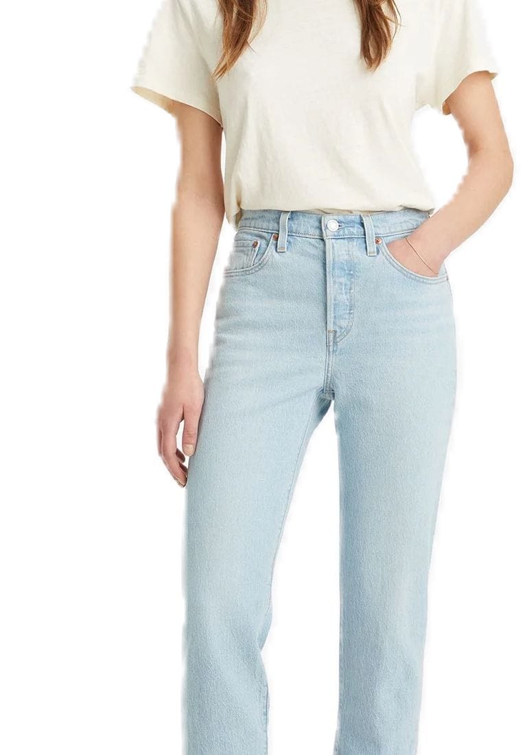 Gerade geschnittene Jeans in heller Waschung