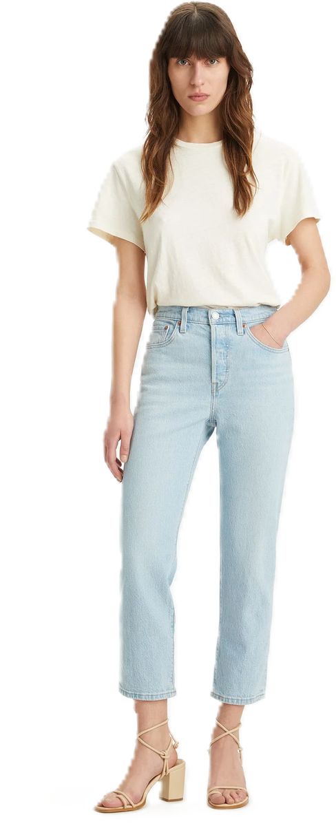 Gerade geschnittene Jeans in heller Waschung