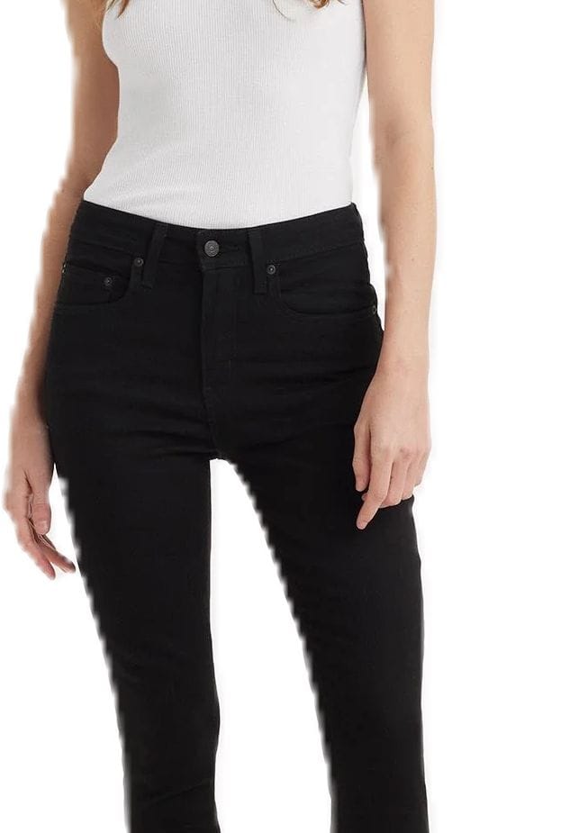 Hoch taillierte, schmal geschnittene Jeans