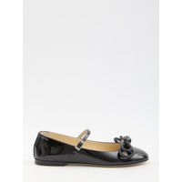 Lackleder-Mary-Janes mit Kristallschleife
