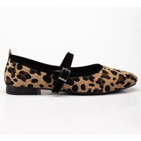Mary Janes mit Animal-Print