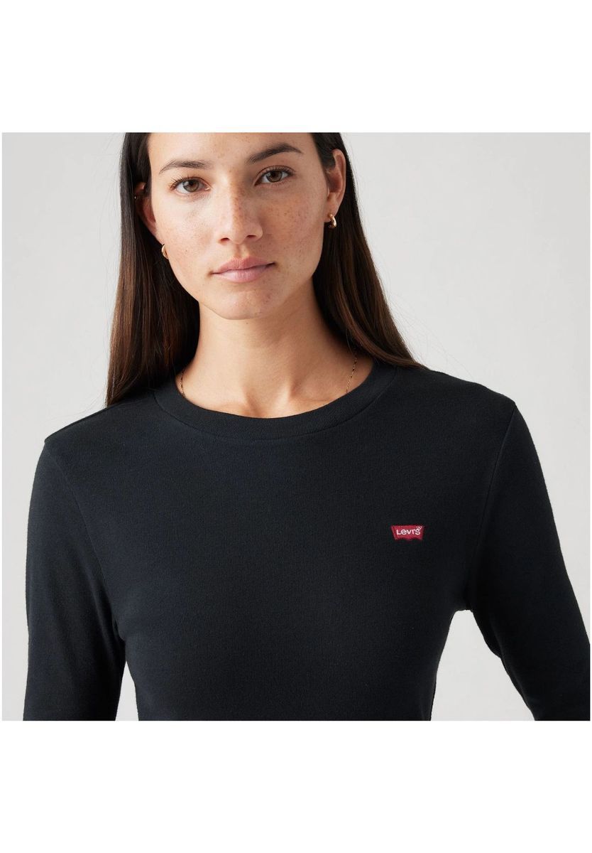 Essential Langarm Baumwoll-T-Shirt