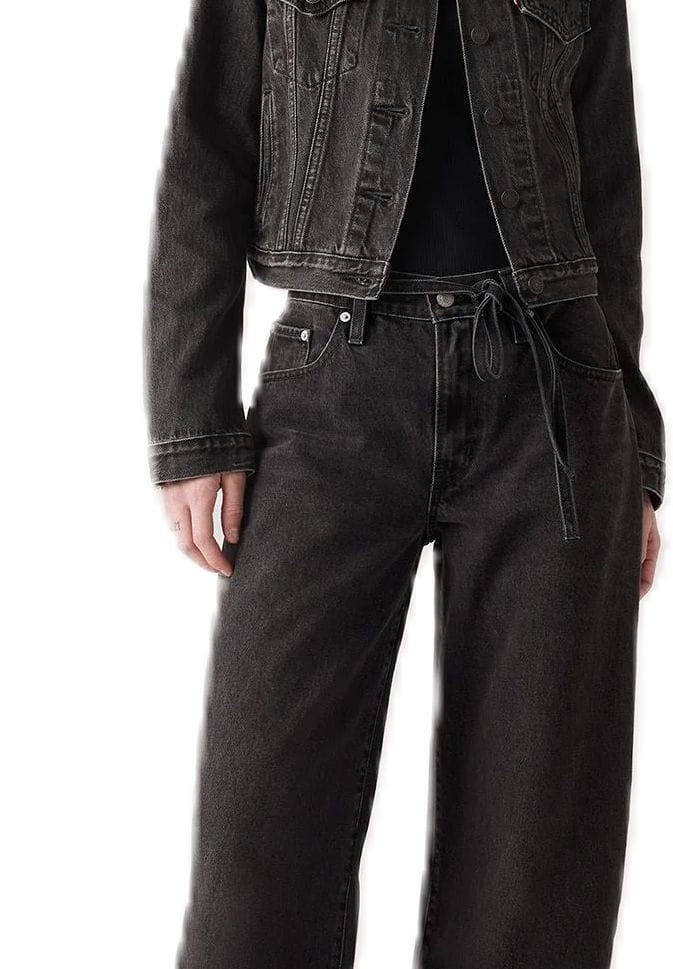 Weitgeschnittene High-Waist Jeans aus Denim