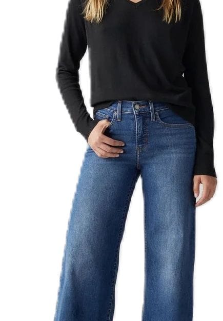 Formende Jeans mit weitem Bein