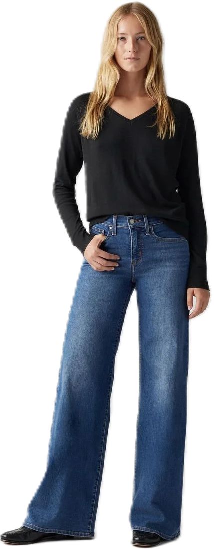 Formende Jeans mit weitem Bein
