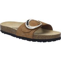 Leder-Pantolette mit dekorativer Schnalle