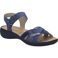 Komfort-Keilsandalette mit verflochtenen Riemen