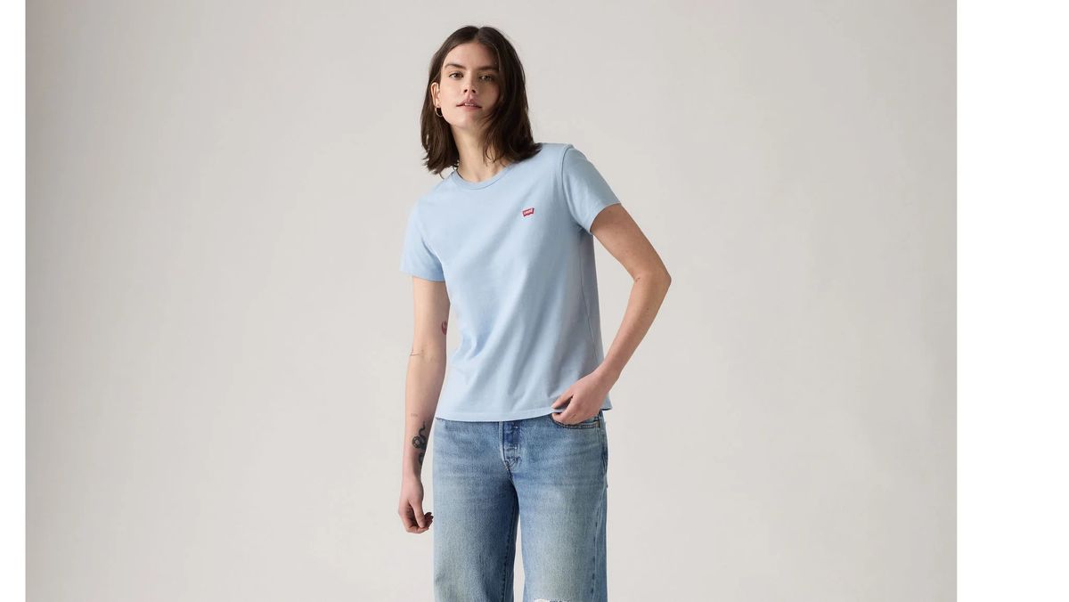 Levi's® T-Shirt, Baumwolle, für Damen, blau, S