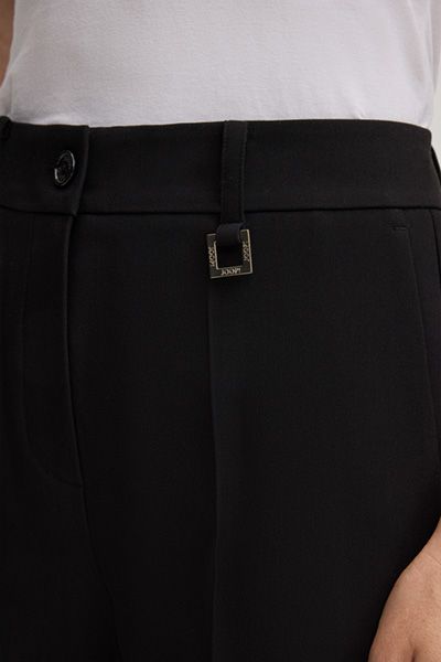 Joop! Schwarze Slim-Fit Stretch-Twill Stoffhose mit Logo-Detail