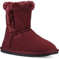 Warme Veloursleder-Ankle-Boots mit Kunstfell
