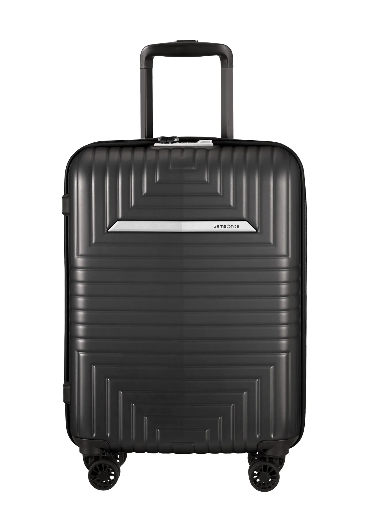 Samsonite 4-Doppelrollen-Trolley, Hartschale, TSA-Zahlenschloss, Emblem, grau