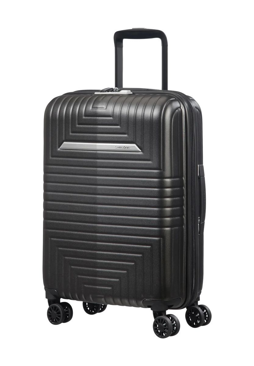 Samsonite 4-Doppelrollen-Trolley, Hartschale, TSA-Zahlenschloss, Emblem, grau