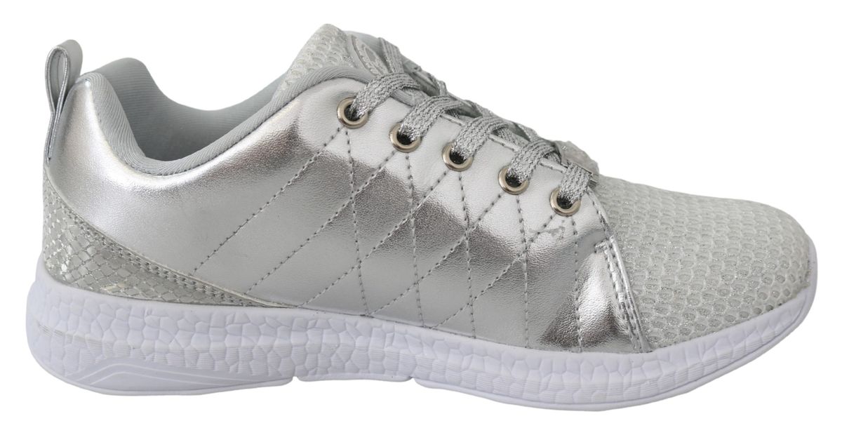 Gesteppte Metallic-Runner-Sneaker
