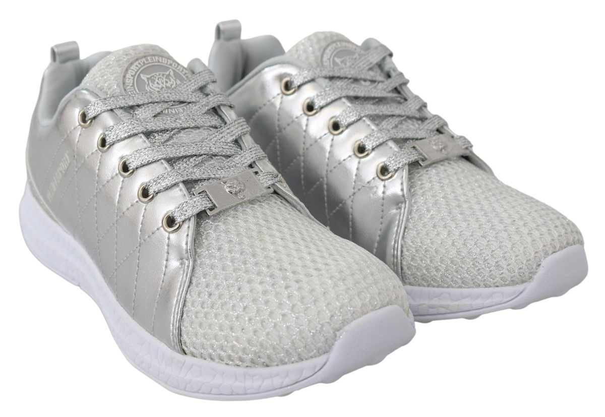 Gesteppte Metallic-Runner-Sneaker