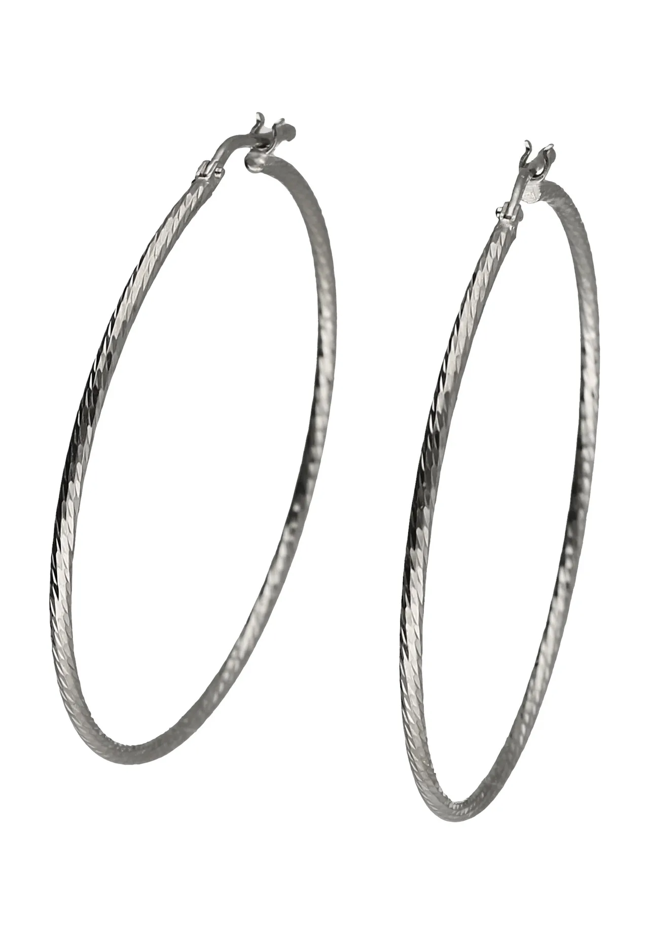 Elegante Diamantierte Texturierte Creolen
