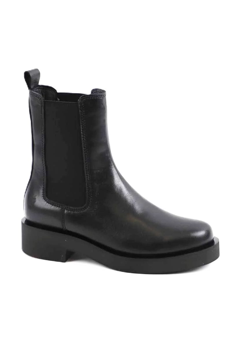 Klassische Chelsea Boots aus schwarzem Leder