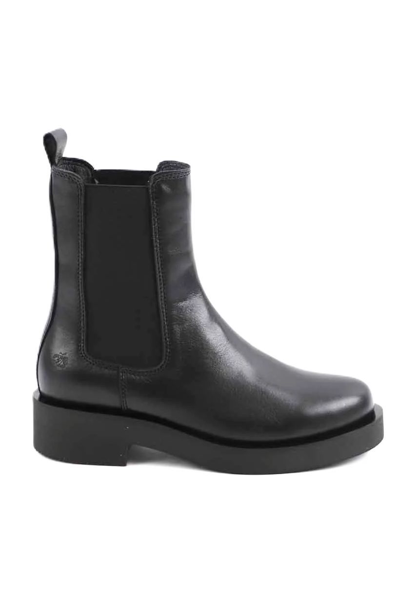 Klassische Chelsea Boots aus schwarzem Leder