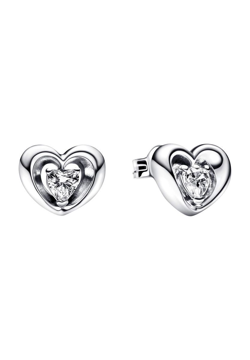 Herzförmige Silberohrstecker