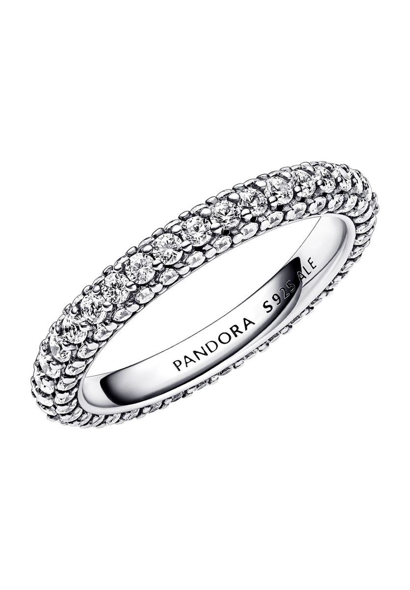 Funkelnder Ring mit Zirkonia-Reihe