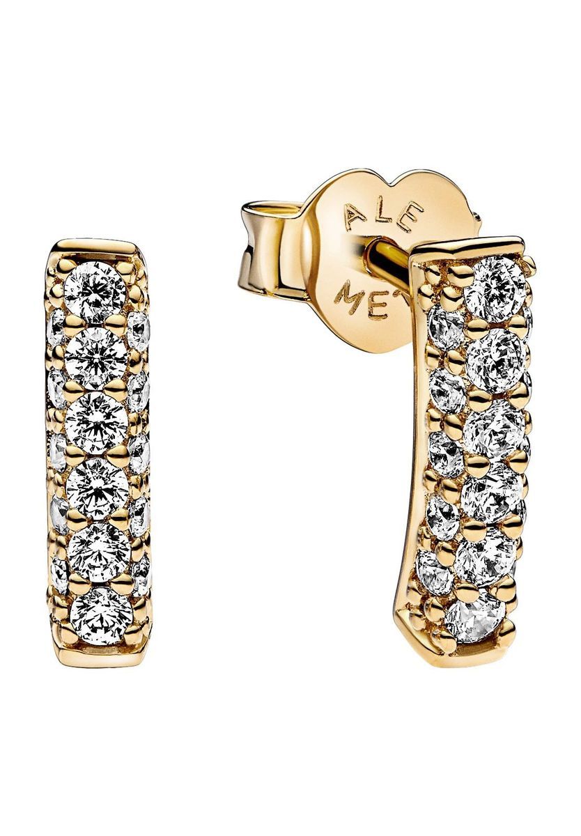 Vergoldete Ohrstecker mit Zirkonia